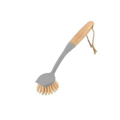 China Durable Long Handle Cleaning Sweeps Bargain Price Dish Cleaner Sweep Bamboo Material Kitchen Dish Brush for sale