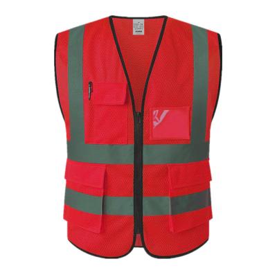 China High Visibility XIAKE New Style High Visibility CE Construction Safety Red Vest Road Reflective Safety Vest China Manufacturer for sale