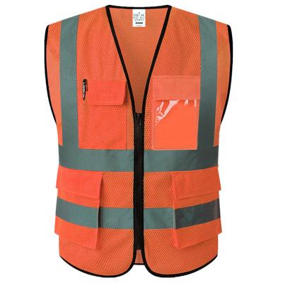 China Logo Custom Utility High Vis Pocket Visibility Pioner Police Vest Reflective Safety Vest for sale