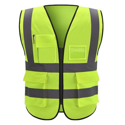 China High Quality Custom Visibility XIAKE Yellow Safety Vest With Reflective Tape for sale