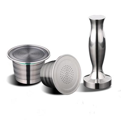 China 1 Nespresso Stainless Steel Reusable Refillable Capsule Coffee Tamper Refillable Coffee Pod For Nespresso Machine Gift for sale