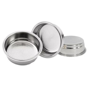 China Rustic High Pressure Coffee Machine 51mm Stainless Steel Powder Bowl Single Layer Porous Coffee Accessories for sale