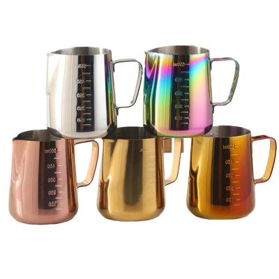 China 400ml Viable Coffee Foaming Pitcher Cup Frother Jug Coffee Latte Art Accessory 304 Stainless Steel Coffee Latte Mold Pitcher for sale