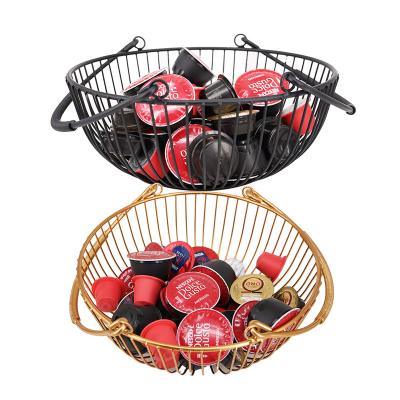 China PORTABLE Nordic Coffee Dispenser Organizer Coffee Pod Holder Holder Universal Coffee Capsule Storage Basket Box Holder Black for sale