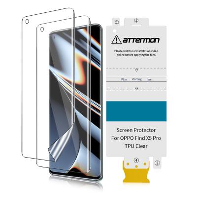 China wholesale 3D Mobile Phone Hydrogel Film Phone Screen Protector Soft Nano Liquid For Oppo Find X5 TPU Clear Hydrogel Film for sale