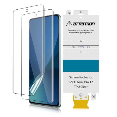 China Hydrogel Film Full Cover Anti-broken Soft Nano Liquid Phone Screen Protector For Xiaomi 12 Pro TPU Clear Tempered Glass Hydrogel Film for sale