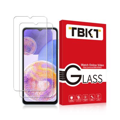 China Anti-fingerprint Screen Protector 9H Full Cover For Samsung Galaxy A23 0.33MM Clear 2.5D Tempered Glass Mobile Phone Screen Protector for sale