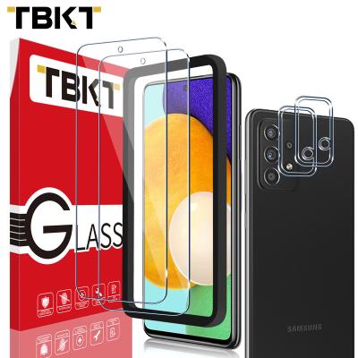 China Best Quality 2.5D 9H HD Full Clear Glue Protective Film Phone Tempered Glass Screen Camera Lens Protector For Samsung Galaxy A52 for sale