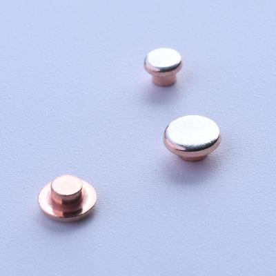 China Wear Resistance Contact Rivets For Relay Sockets SWITCH Bimetallic Silver Sphere Flat Head for sale