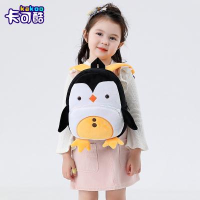 China Penguin Lightweight Animal Children's Backpack Kindergarten Backpack Boys And Girls Plush Backpack for sale