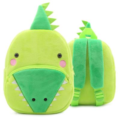 China Light Cute Crocodile Animal Children's Backpack Boy Girl Plush Backpack Cartoon Children's Backpack for sale