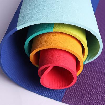 China Energy Balance Non-Slip Mat Non-Slip Color Contrast Printing Mat Rainbow Yoga Blanket for sale