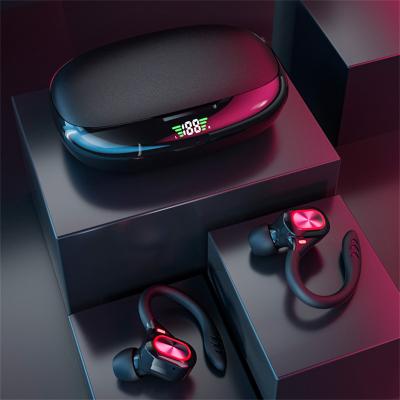 China Ear hook manufacturers direct selling high cost-effective stereo sound led display in ear wireless headphones for sale