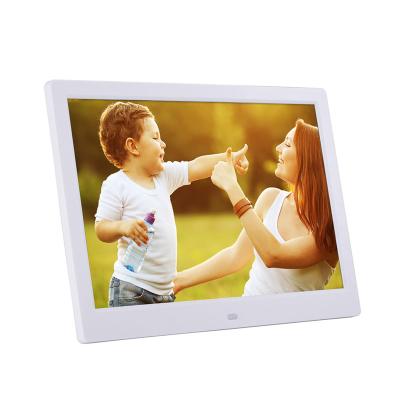 China Hot Selling Clock 12 Inch HD Video Music Playing Portable Digital Photo Frame for sale