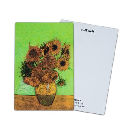 Chine Les tournesols de Van Gogh Cartes postales lenticulaires 3D pour la galerie d'art du musée à vendre