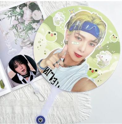 China Hot Sale Custom Kpop Lenticular Printing 3D Lenticular Plastic Hand Fans for sale