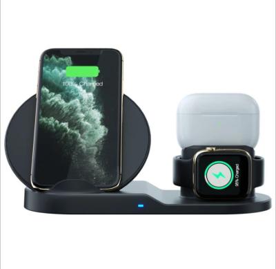 China Smart Watch C 3 In 1 Multi Function Fast Wireless Charger For Watch Iphone Earphone N30 Fast Charging Bracket for sale