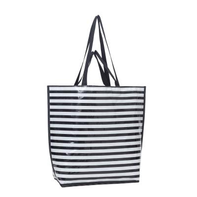 China Zipper Closure Eco Friendly Woven Nylon Handle Reusable Bags for sale