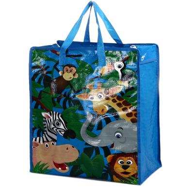 China Customized Printing Side Laminated PP Shopping Bag With Sewing Sealing zu verkaufen