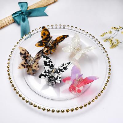 China Hair Accessories 7.5cm Butterfly Acetate Top Clip Women Hair Back Edge Hair Clip Grab Headdress Headdress Eco-friendly Exquisite Clip for sale