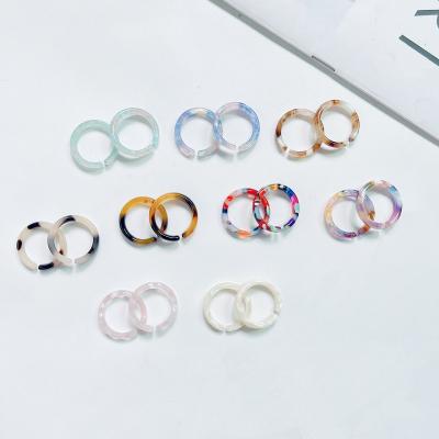 China Korean version casual/sports open ring CIA wind acetate ring retro color ring transparent Korean geometric candy girl for sale