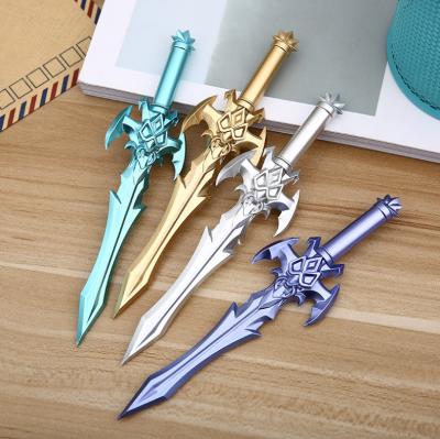 China Black Big Sword Gel Pen Stationery Gel Pen Student Normal Creative Cool Gift Reward Black Wholesale for sale