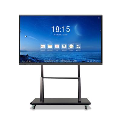 China Hot Sale Business/Education/Training/Children Office Multitouch Conference Floor Stand LCD Whiteboard Teleconference Flat Panel Interactive Room Smart Whiteboard for sale