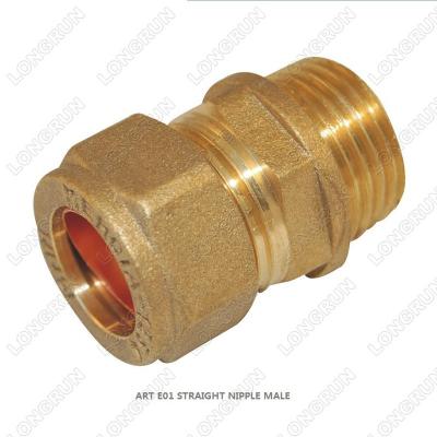 China High quality pex copper straight nipple for sale