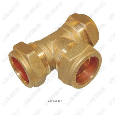 China E07 T strong pex copper long life high quality brass pipe fitting for sale