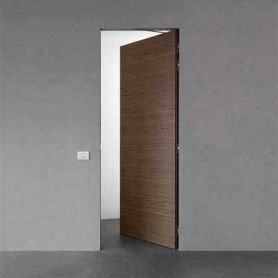 China Fire protection PVC laminated interior door lacquer finish honeycomb core walnut concealed door for apartment for sale