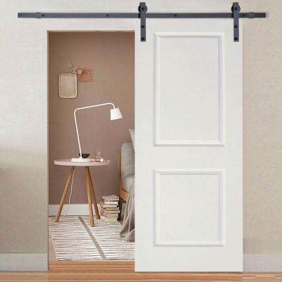 China Fire protection melamine HDF heat transfer living rood door aluminum barn door for apartment for sale