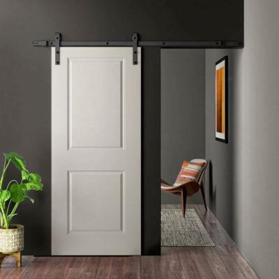 China 8ft Fire Protection Doors Stainless Steel Slide-Barn-Door-In-Dubai Commercial Black Glass Wood Interior Solid Barn Door for sale