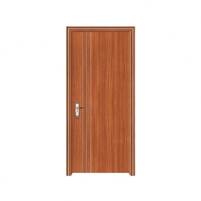 China Sound Insulation Walnut WPC Door Melamine Paint Core Semi-Solid Bedroom Door For Condominium for sale