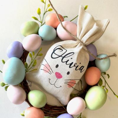 China Custom Customized Cute Easter Treat Bags Colorful Easter Bags Candy Bags For Kids Easter Bunny Basket for sale