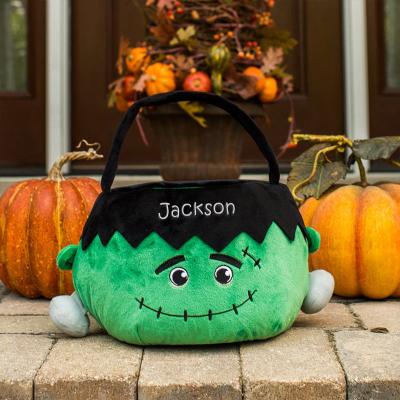 China Halloween Pumpkin Basket Personalized Trick Or Treat Bag Kids Cute Bucket Halloween Pumpkin Basket for sale