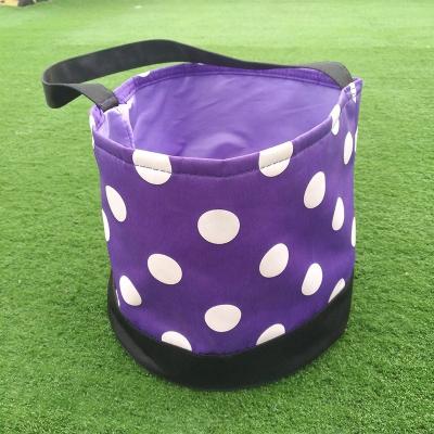 China Fashion Splice Bucket Bags Wholesale Hot Sale Cotton Seersucker Halloween Star Dot Splice Bucket Bags for sale