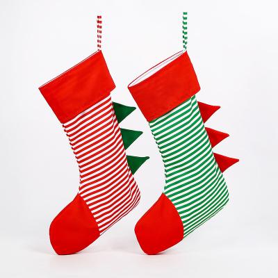 China Wholesale High Quality/Comfortable Wholesale Christmas Gift New Christmas Home Decor Striped Dinosaur Christmas Stockings for sale