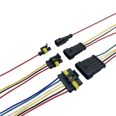 China 18AWG Car Male And Female Waterproof Electrical Plugs Plug Kit Wire 1.5mm Series Terminal Connector With 10cm Plug for sale