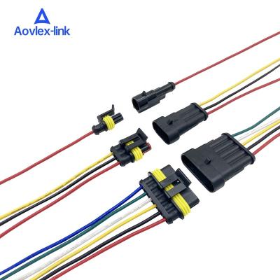 China Car 16AWG Car Wire Harness Male And Female Kit With Wire 1.5mm Waterproof Series Plug Socket Electrical Socket Terminal Connector for sale