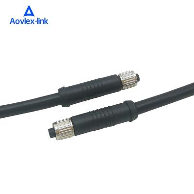 China M5 Automotive Connector 4pin Female To M5 Female Cable Circular Cable Connector for sale