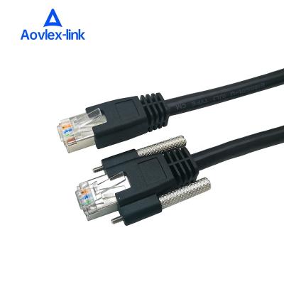 China Industrial Camera Network Cable Cat6A Sftp Industrial Ethernet Cable With Screw Lock Horizontal Computer Vision Gige Cable for sale