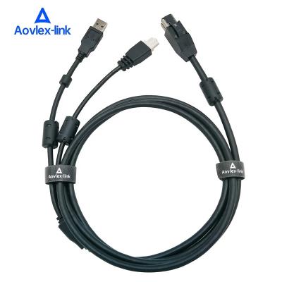 China COMPUTER Black Powered 5V USB Plug To Printer Hosiden 3Pin Terminal POS Hub Retail Cable And USB A Cable for sale