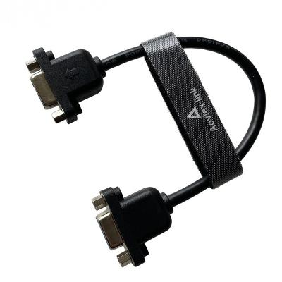 China COMPUTER VGA to VGA cable with screw nut HDB 15pin female to female cable VGA video cable for sale