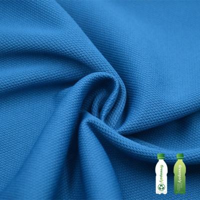 China Breathable 220GSM Knit Pique Fabric Made Recycled Plastic Bottles for sale