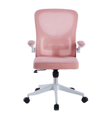 China Revolving 2023 New Style Best Selling Most Comfortable Arm Chairs Middle Back Fabric Mesh Office Chair for sale