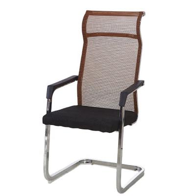 China Other Factory Office Furniture Mid-back Ergonomic Staff Swivel Mesh Office Chair With Fixed Armrest for sale