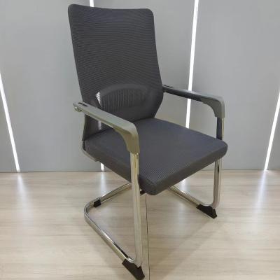 China Other Hot Sale Simple Design Office Furniture Bow Legs Office Mesh Fabric Visitor Staff Office Chair for sale