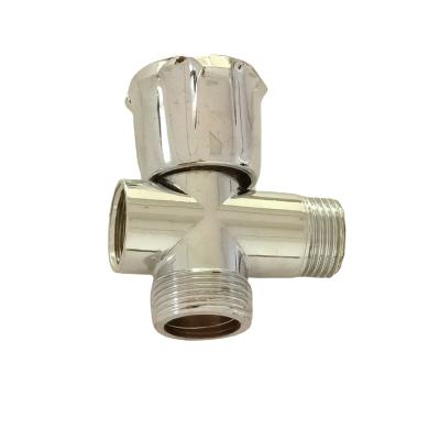 China General Brass Female T Male Thread Angle Valve 3 Way Bidet With Bathroom Toilet Water Diverter T-Adapter for sale