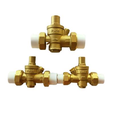 China PPR/PE General Brass Pressure Relief Valve For Adjustable Reducing Pressure PPR20 PPR25 PPR32 for sale