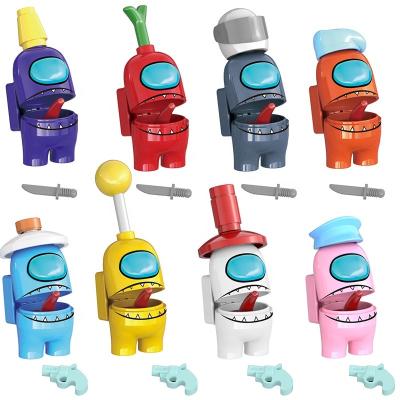 China Mini Action Figures Building Blocks Toy Hot Sale Among Us Steam Space Imposter Crewmates Plush Toy Model Kids Building Figure Toys EG198 for sale